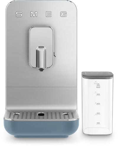 SMEG BCC13SBMEU Volautomatische Espressomachine - Geïntegreerd Melksysteem - Koffiemachine met Bonenmaler - 19 Bar - Thermoblock - Bean-to-Cup - 9 Koffie- & Melkspecialiteiten - Collezione - Mat Storm Blue