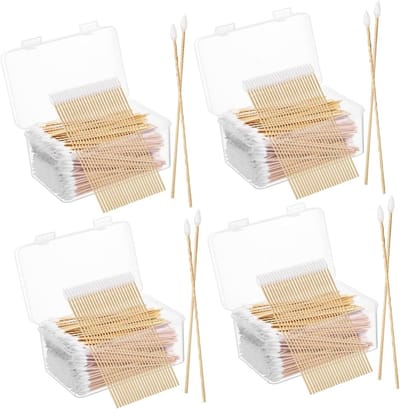 Wattenstaafjes - Make-up Stukjes - Dagelijkse Hygiëne - Dubbelzijdig Katoen - 15 cm Lengte - Wit