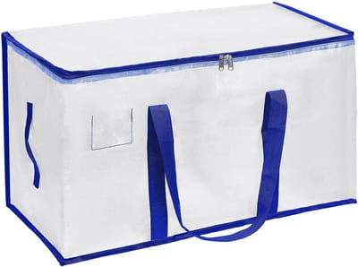 Grote Verhuisdoos - Opbergtas Kleding - Ruimte Besparen - Plat Opvouwbaar - 795 x 385 x 40 cm - Blauw