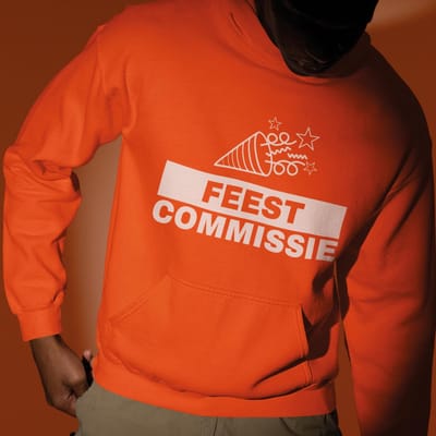Oranje Koningsdag Hoodie Feestcommissie - MAAT XS - Feestkleding & Carnavalskleding