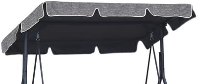 FEROCITY - Vervangend dak tuinschommel, universeel zonnedak voor 3-zits schommelbank, voor Hollywood-schommel - dakbedekking - Waterafstotend - 210 x 145 cm - Cordura - Vlas
