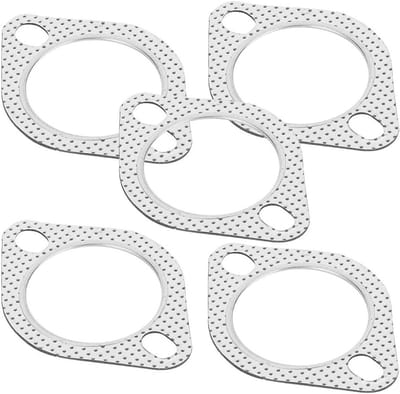 Uitlaatpakking voor 2.5" Auto, Flenspakking voor Uitlaatmanifold en Downpipe, Grafiet Coating, Aluminium Legering, 2 Bouten