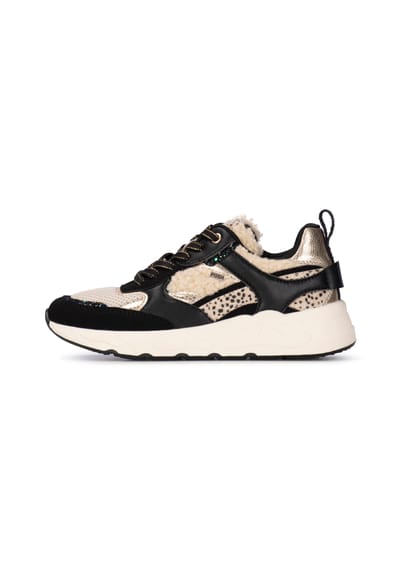 Posh by Poelman MINION Dames Sneaker - Zwart met beige