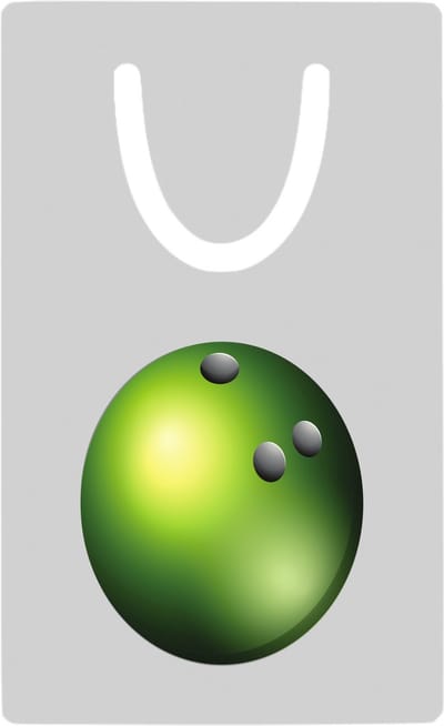 Hacebo® - Bowlingbal metalen boekenlegger - Bowlen - Bowlers - sport - bal - cadeau Bladwijzer boekenleggers - 7.6 cm x 5cm