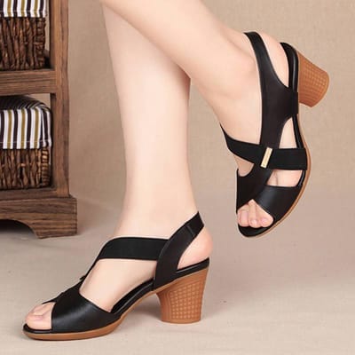 Damessandalen Modieuze Buitenkleding Damessandalen Dik met Damesschoenen Hoge Hakken Sandalen Zomer Damesschoenen 41 zwart