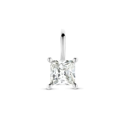 zilver gerhodineerd hanger zirkonia 1335976