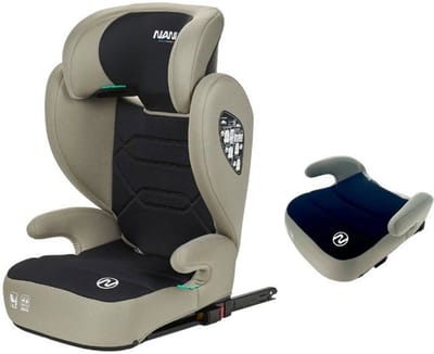 Autostoeltje - NANIA - Bogotá - Groep 2/3 - I-maat - 100/150 cm - Isofix - 4 tot 12 jaar - Verstelbare hoofdsteun - Zwart