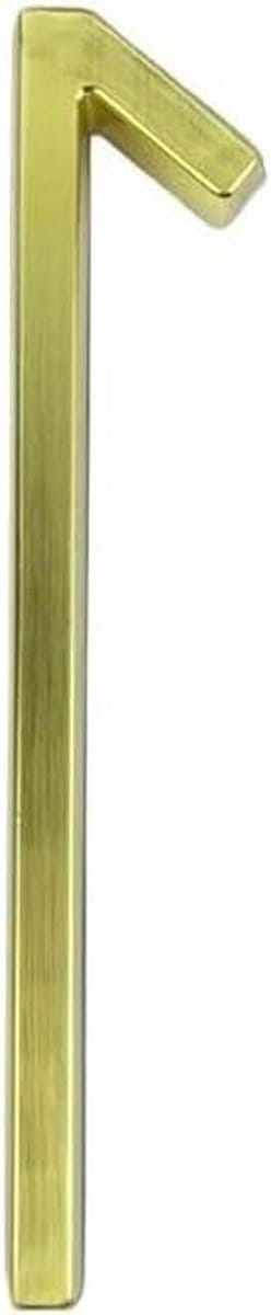 Huisnummer Plaat - Adresnummer Deur - Huis Markeren - Drijvend Modern Design - 125 mm - Goud