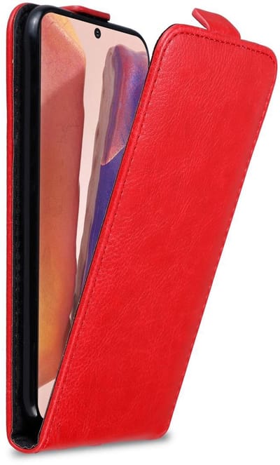 Cadorabo Hoesje geschikt voor Samsung Galaxy NOTE 20 in APPEL ROOD - Beschermhoes in flip design Case Cover met magnetische sluiting