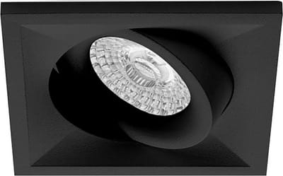 Spot Armatuur GU10 - Proma Qiundo Pro - GU10 Inbouwspot - Vierkant - Zwart - Aluminium - Kantelbaar - 80mm
