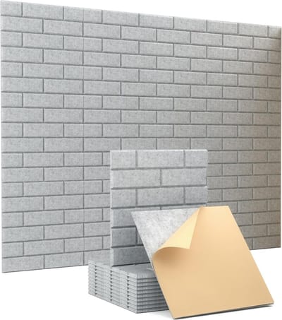 Akoestische Platen voor Geluidsisolatie en Wanddecoratie - Zelfklevend, 30x30 cm, 12 Stuks, Hoge Dichtheid