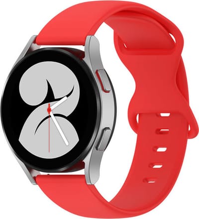 By Qubix - Geschikt voor Garmin bandje - Solid color sportband - Rood - Geschikt voor Garmin Vivoactive 6 / 5 / 3 - Smartwatch bandje 20mm
