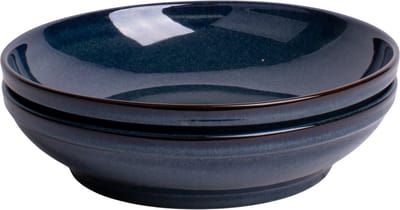 Saladeschaal 27,5 cm - Faro - blauw - set van 2 - Portugees stoneware
