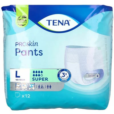 TENA ProSkin Pants Super L - Incontinentiebroekjes - 12 stuks - omtrek taille 100 cm tot 135 cm