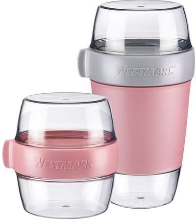 Westmark Lunchpot Value Pack, inclusief Pocketbox, ideaal voor maaltijdvoorbereiding en onderweg, Roze, 5287AO6P