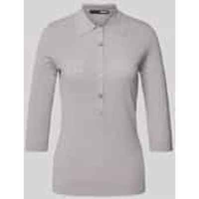 Slim fit poloshirt in gebreide look
