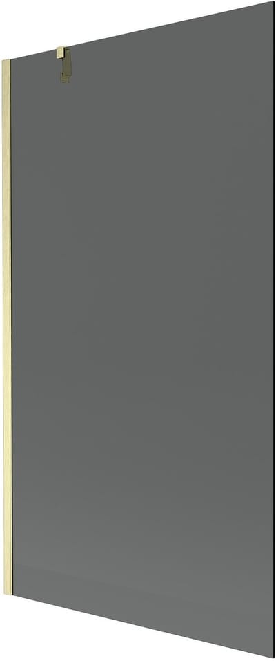 Mexen Next badwand scherm 1-delig 100 x 150 , grafiet, geborsteld goud - 895-100-000-00-40-55