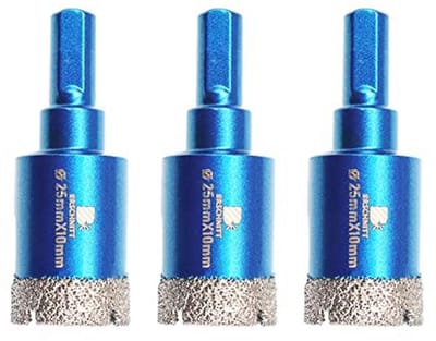 Diamond Core Boor Set 25 mm - Voor Porseleinen Tegels, Keramiek, Steen, Graniet en Marmer