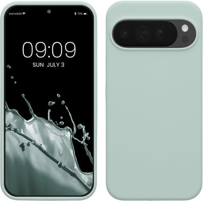 kwmobile telefoonhoesje geschikt voor Google Pixel 10 Pro XL - Hoesje met siliconen coating - Smartphone case in cool mint
