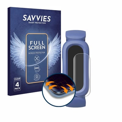 Savvies - Screenprotector voor Fitbit Ace 3 - Folie Beschermfolie transparant volledig dekking 4 Stuks
