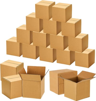 Verzenddozen Karton - Verpakking Mailers - Kleine Zendingen Versturen - Stevig Golvende Materiaal - 100 Stuks 10x10x10cm - Bruin