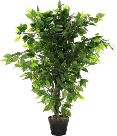 Items Kunstplant Ficus plant in bloempot - Groen - 50 x 90 cm