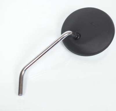 Rétroviseur gauche rond rond Ø123mm noir et chromé deux roues pour moto scooter Neuf