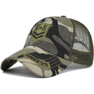 Casquette de Baseball en Maille Mode d'Été Pour Hommes Haute Qualité Réglable Respirante Coton Streetwear Sports d'Extérieur Visière Solaire Chapeau 54-60cm black