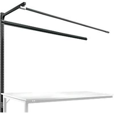 Opbouwframe met giek, Aanbouwtafel STANDAARD werktafel-/werkbank UNIVERSAL/PROFI, 2000 mm, antraciet
