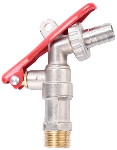 Allecto - Lockable Brass Faucet - 1/2 inch - Duurzaam en Waterbesparend - Tuin- en Keuken Kraan - Hoogwaardige kwaliteit - Eenvoudige installatie -...