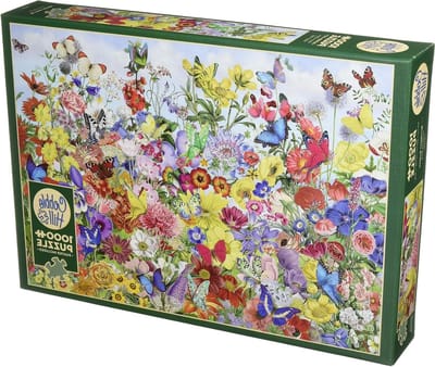 Tuinpuzzel Vlinders - Legpuzzel 1000 - Ontspannen Bezigheid - Gedetailleerde Afbeelding - 1000 Stukjes - Diverse Kleuren