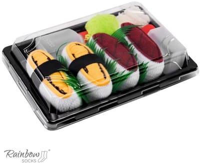 Rainbow Socks - Sushi Skarpetki - Twee Paar - Tuńczyk en Tamago - Kleurvolle Cadeau