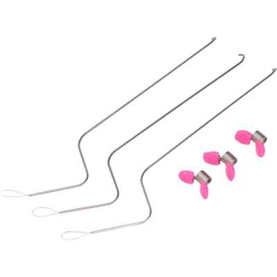 3 Pcs Aiguille à Perler 1.2mm Grand Œil Acier Inoxydable Aiguilles à Perler Courbées avec Butées pour gray