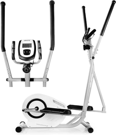 Elliptische Trainer - Hometrainer Crosstrainer - Thuis Fitness - 12 Weerstandsniveaus - 120 kg Max - Wit