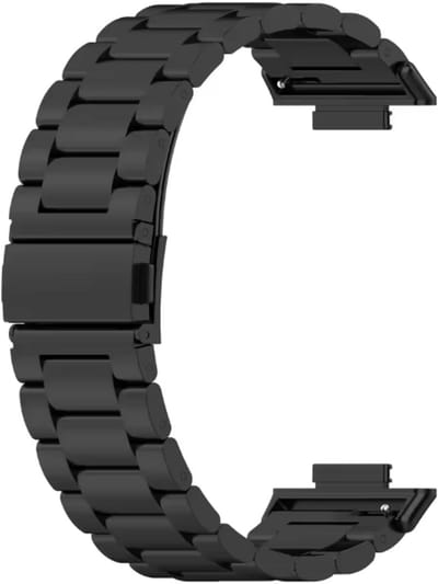 New Age Devi - Stalen Smartwatch bandje - Geschikt voor Fitbit Charge 3 stalen bandje - zwart - One size -Elegant