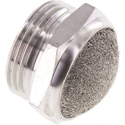 G1'' Roestvrijstalen Compacte Pneumatische Geluiddemper 1.4301 Draadgaas