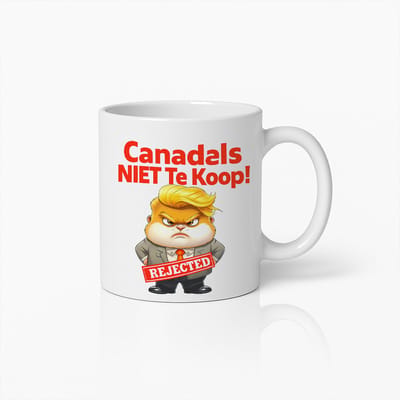330ml Humoristische Politieke Cartoon Mok – "Canada Is NIET Te Koop!" Grappige Afgewezen Koffiemok