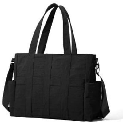Sac à bandoulière léger, grande capacité, sac fourre-tout polyvalent et simple, sac à main haut de gamme pour les déplacements, sac à bandoulière one size fits all noir