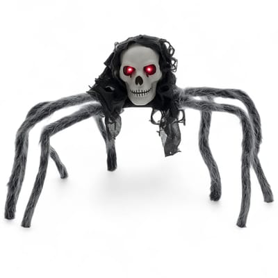 Dailygoods - Halloween Decoratieve Spin met Doodshoofd en LED-Ogen