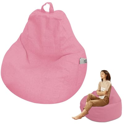 Unyqoos® Stijlvolle en comfortabele zitzak hoes voor binnen en buiten gebruik, roze, 120*100 cm