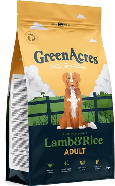 GreenAcres Hondenbrokken Adult Lam & Rijst 12 Kg