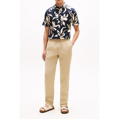 Tommy Hilfiger Harlem Po Sorona Linen Chino Batique Khaki Größe: W30L32 | Chinos Outlet | Herren | Weiß
