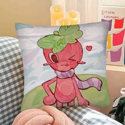 1 pièce Housse de coussin S-Sprout D-Dandys W-World Housse de coussin carrée tendance Chambre à coucher Canapé Salon Décoration Ins Loisirs 45x45cm