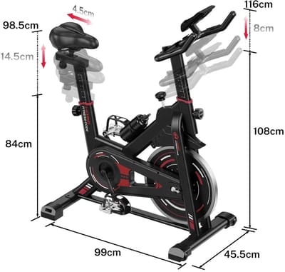 Hometrainer met Weerstand - Stationaire fiets Voor thuisgebruik - 120 kg draagvermogen