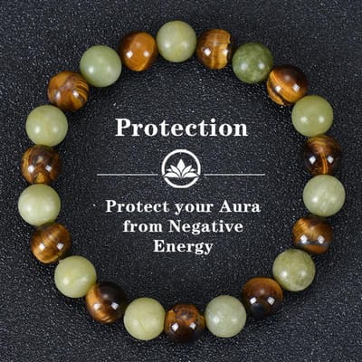 Natuursteen Armband Depressie Genezing Kristal Kralen Armband Verlicht Stress Angst Spirituele Innerlijke Kracht Cadeau black
