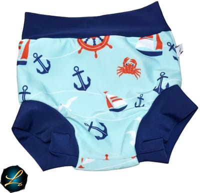 Eezkoala Zwemluier - Zonbestendige Wasbare Baby Zwembroekje & Trainingsbroekje Anti Doorlek - Marine Blauw