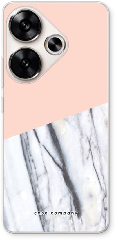 Case Company® - Hoesje geschikt voor Xiaomi Poco F6 hoesje - A touch of peach - Soft Cover Telefoonhoesje - Bescherming aan alle Kanten en Schermrand
