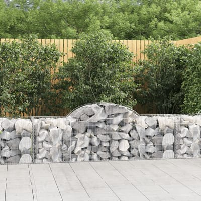 vidaXL Schanskorven 40 st gewelfd 200x50x60/80 cm ijzer