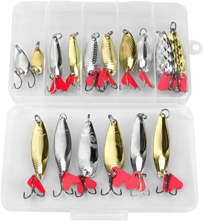 Set van 20 Metalen Lepels voor Vissen - Spinner Bait voor Snoek en Zalm - Perfecte Aas voor Sportvissen