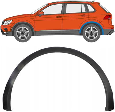 Zijlijst sierlijst achterspatbord voor Volkswagen Tiguan 2016-2024 / Links